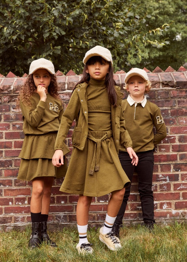 French Terry Belted Short Skirt