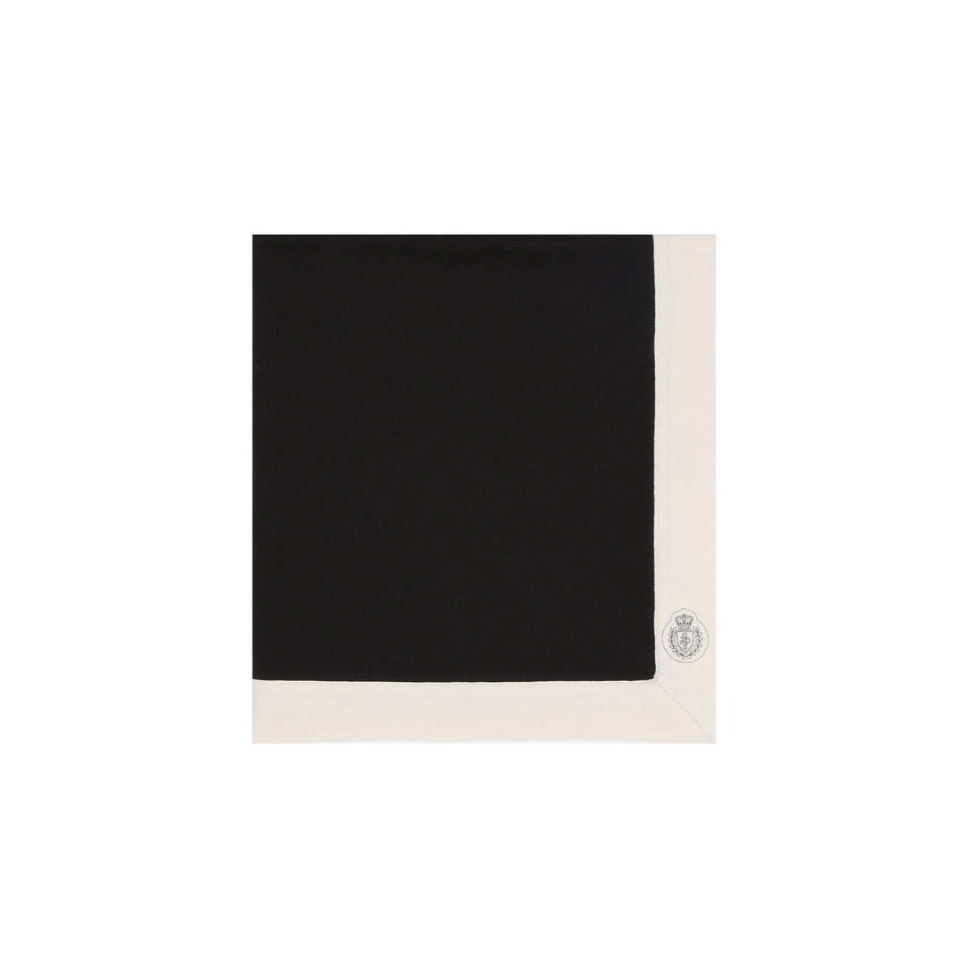 Ribbed Cotton Blanket with Signature Logo