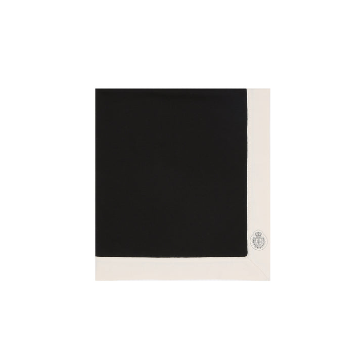 Ribbed Cotton Blanket with Signature Logo