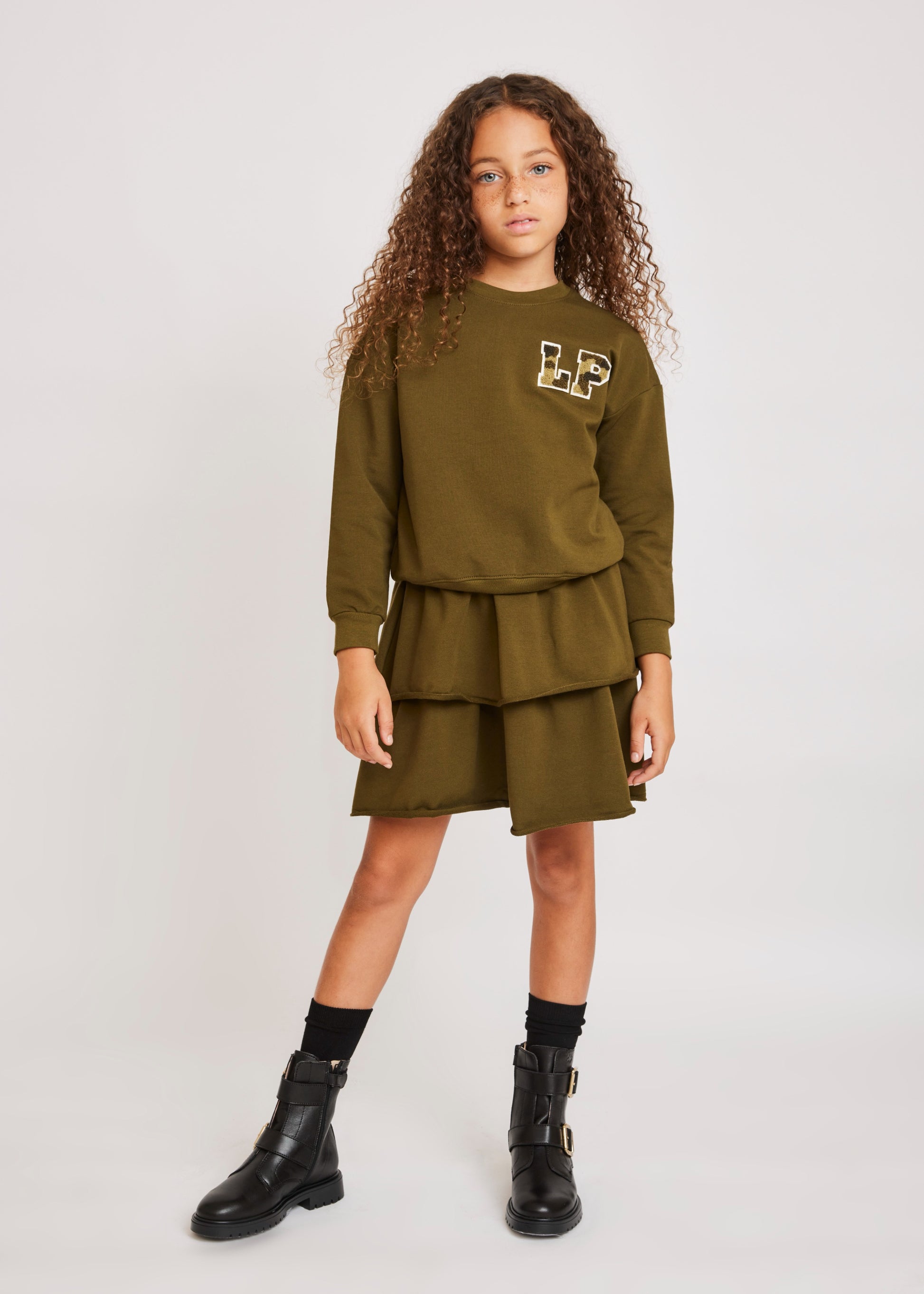 Two Tiered French Terry Skirt