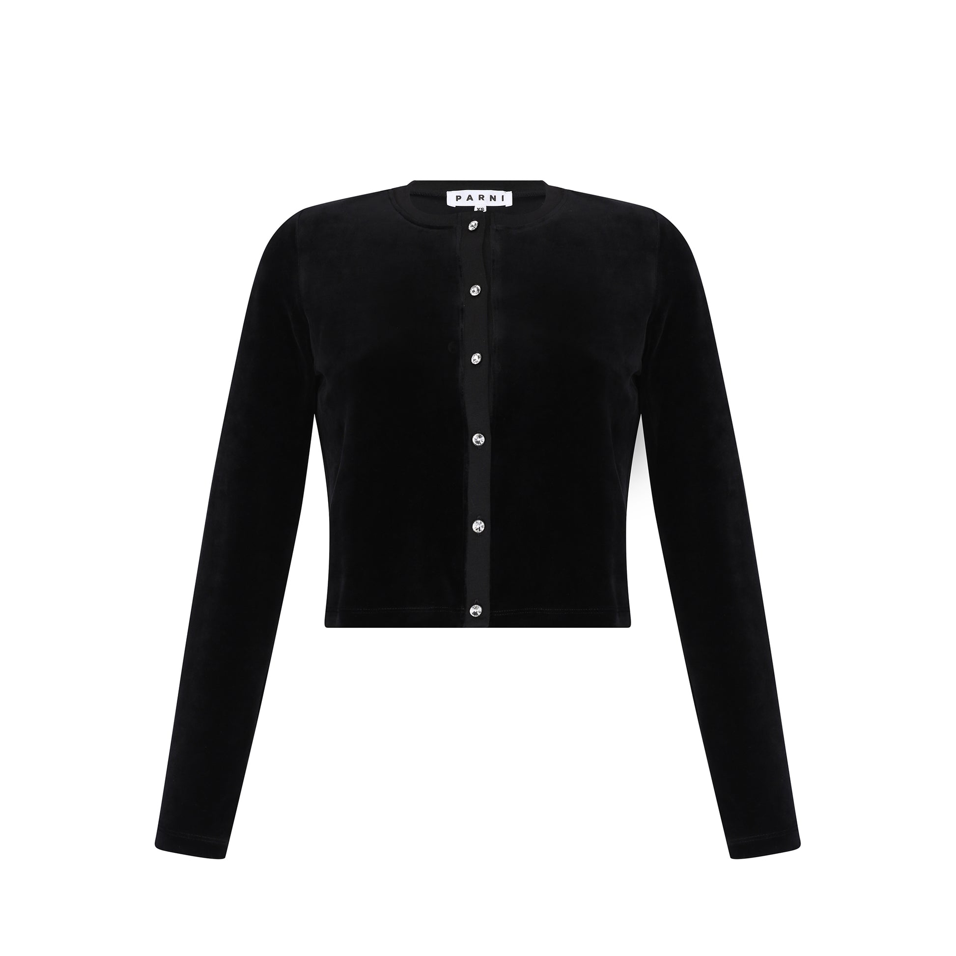 Velour Rhinestone Cardigan embellished with Swarovski® Crystal Buttons