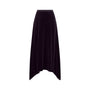 Purple Signature Velour Asymmetrical Skirt.