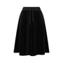 Black Velour Drawstring Short Skirt.