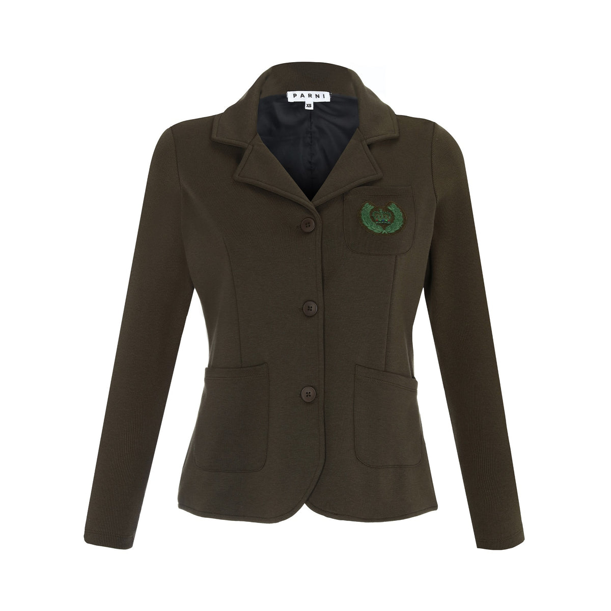 Green Milano Three-Button Blazer.