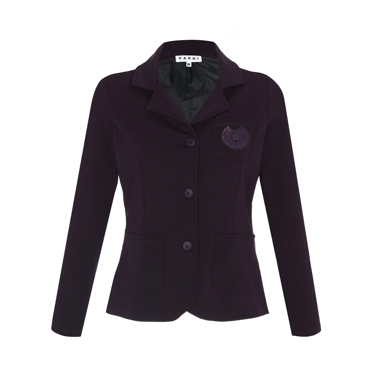 Purple Milano Three-Button Blazer.
