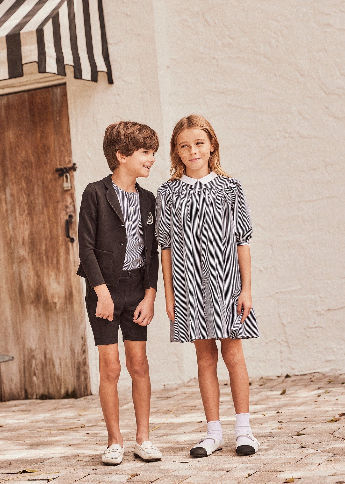 Boys Striped Bermuda Shorts