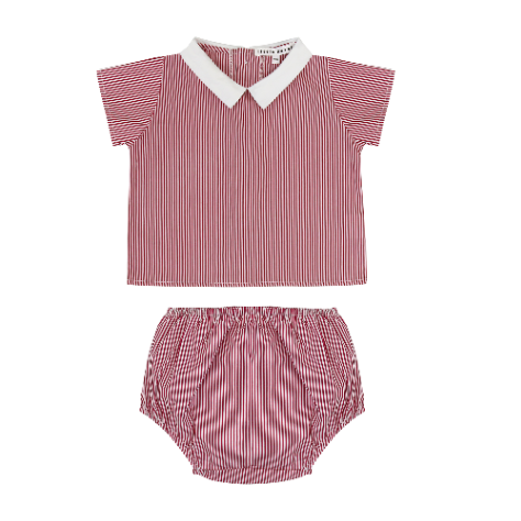 Baby two piece striped cotton set