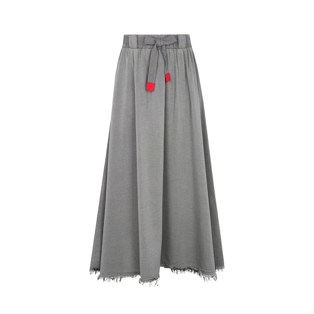 Teen Belted Denim Maxi Skirt
