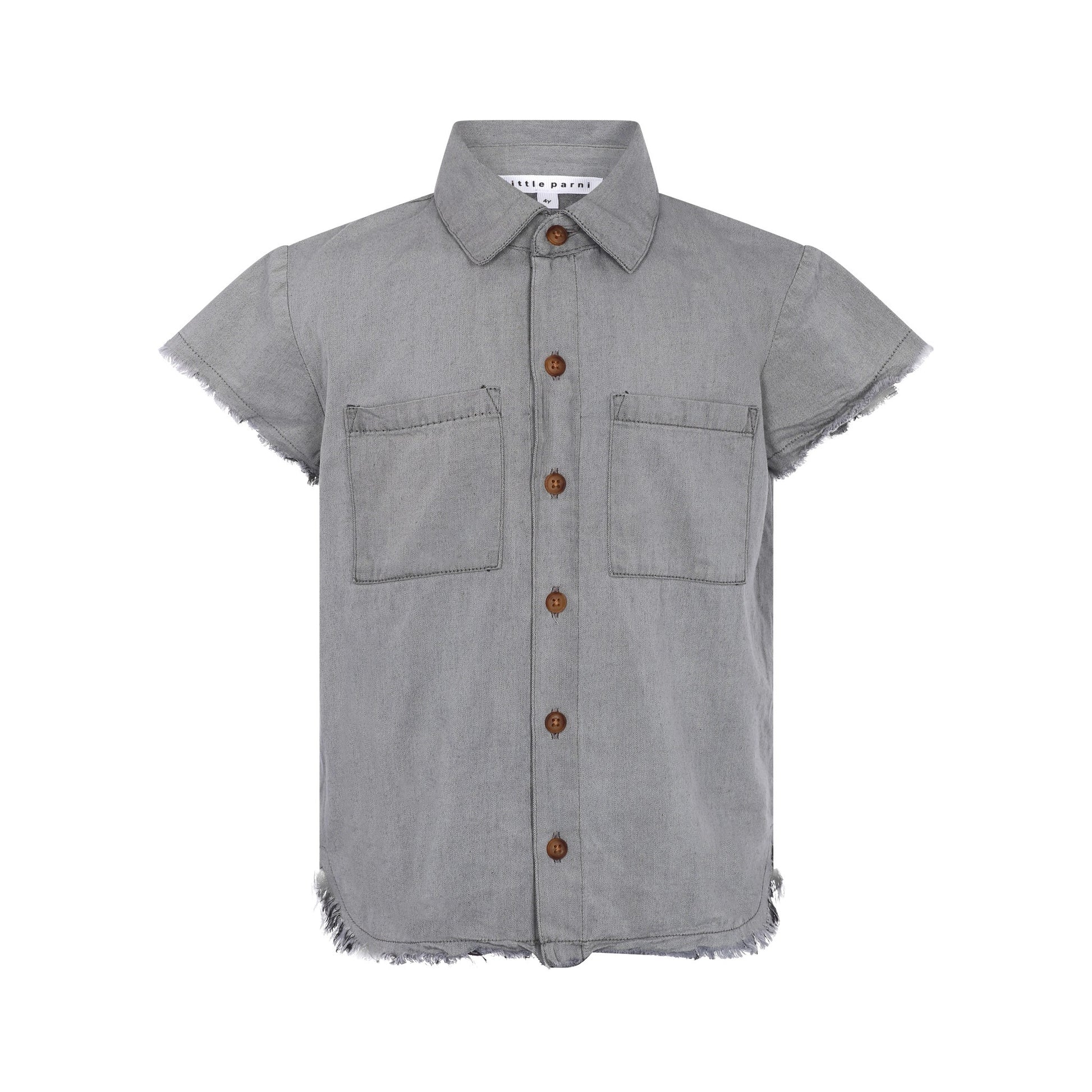 Boys Lightweight Denim Short Sleeve Shirt
