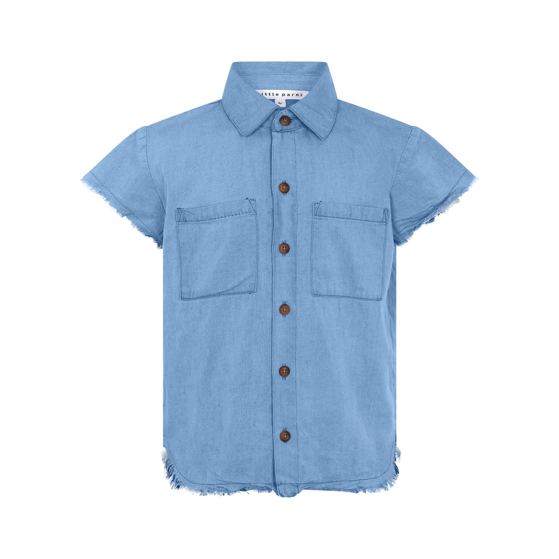 Boys Lightweight Denim Short Sleeve Shirt