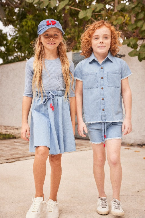 Boys Denim Track Shorts