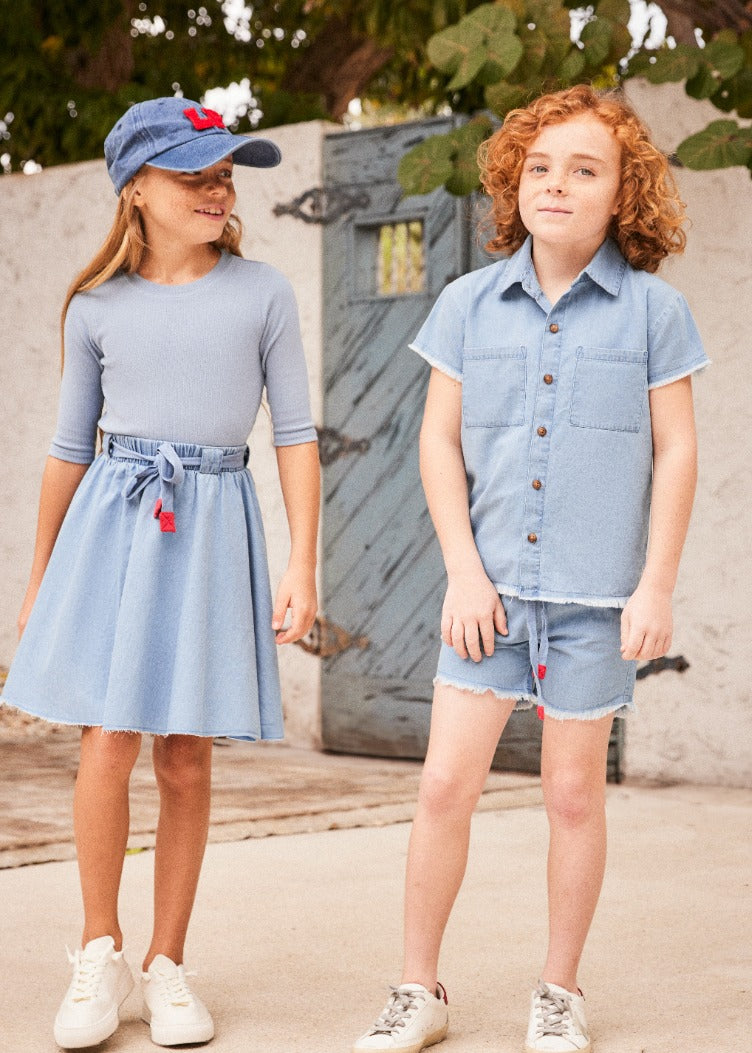 Boys Denim Track Shorts