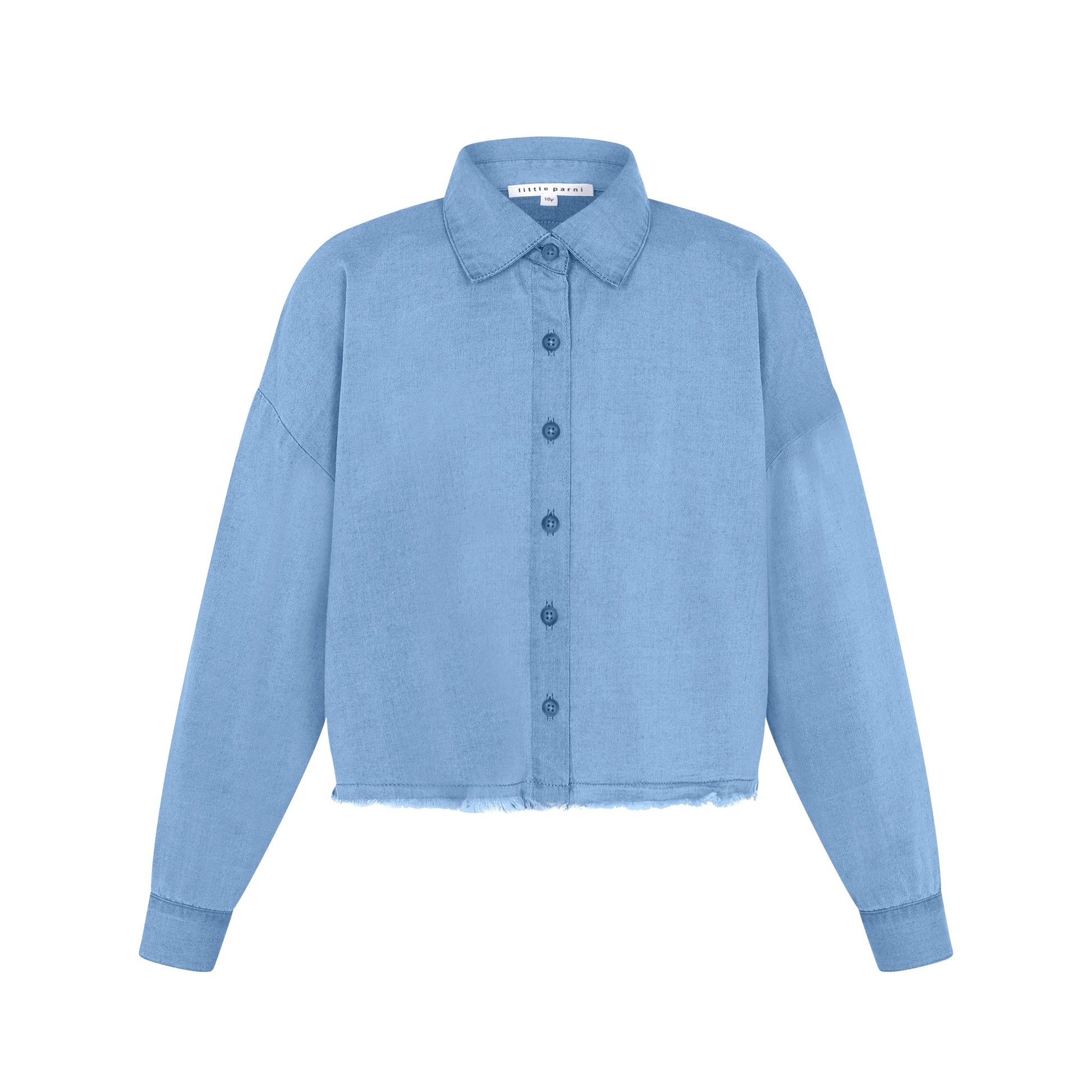 Teen Cropped Denim Shirt