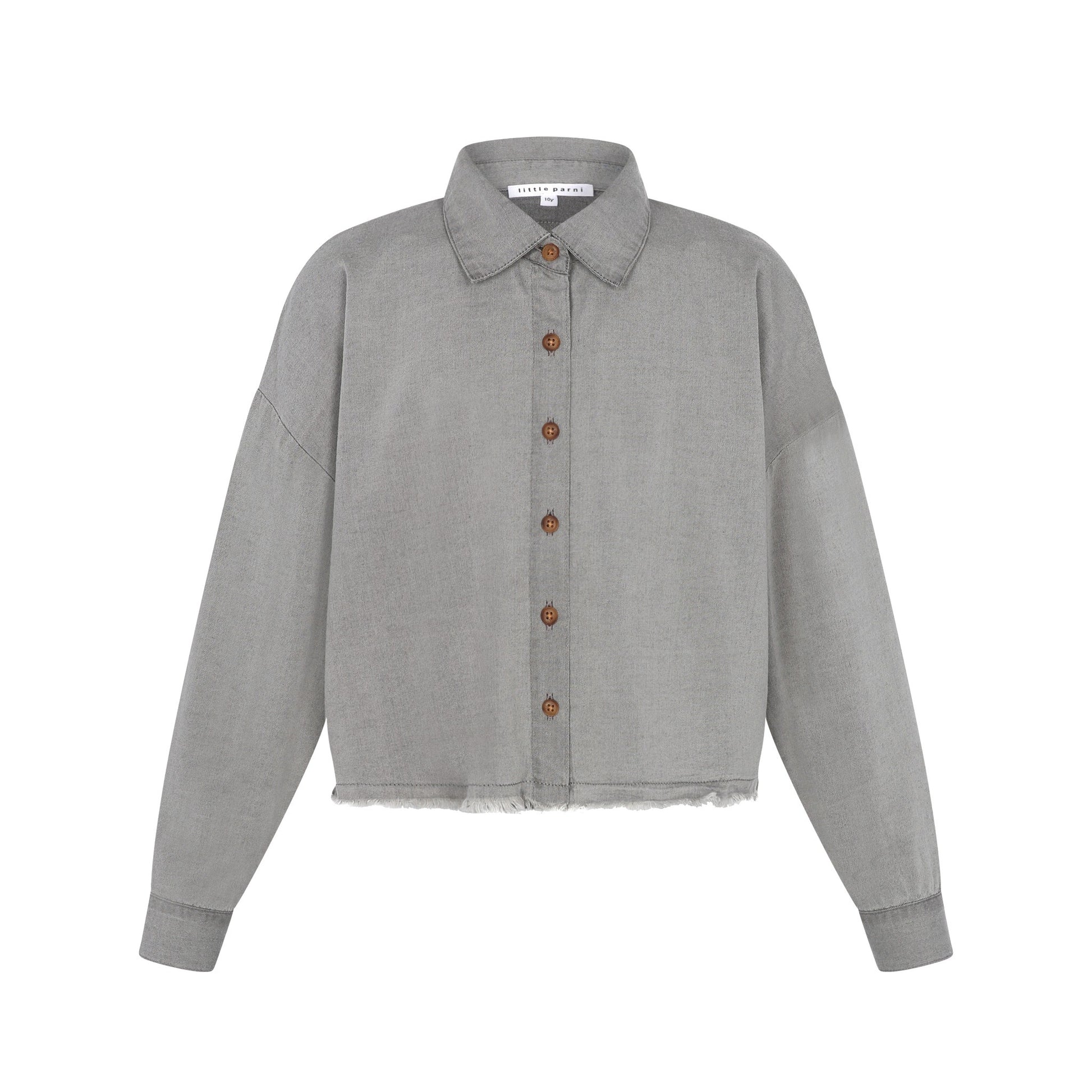 Teen Cropped Denim Shirt