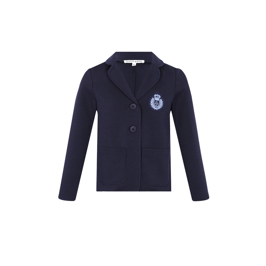 Parni Navy Classic Milano Blazer With Crest Parni Navy Classic Milano Blazer With Crest