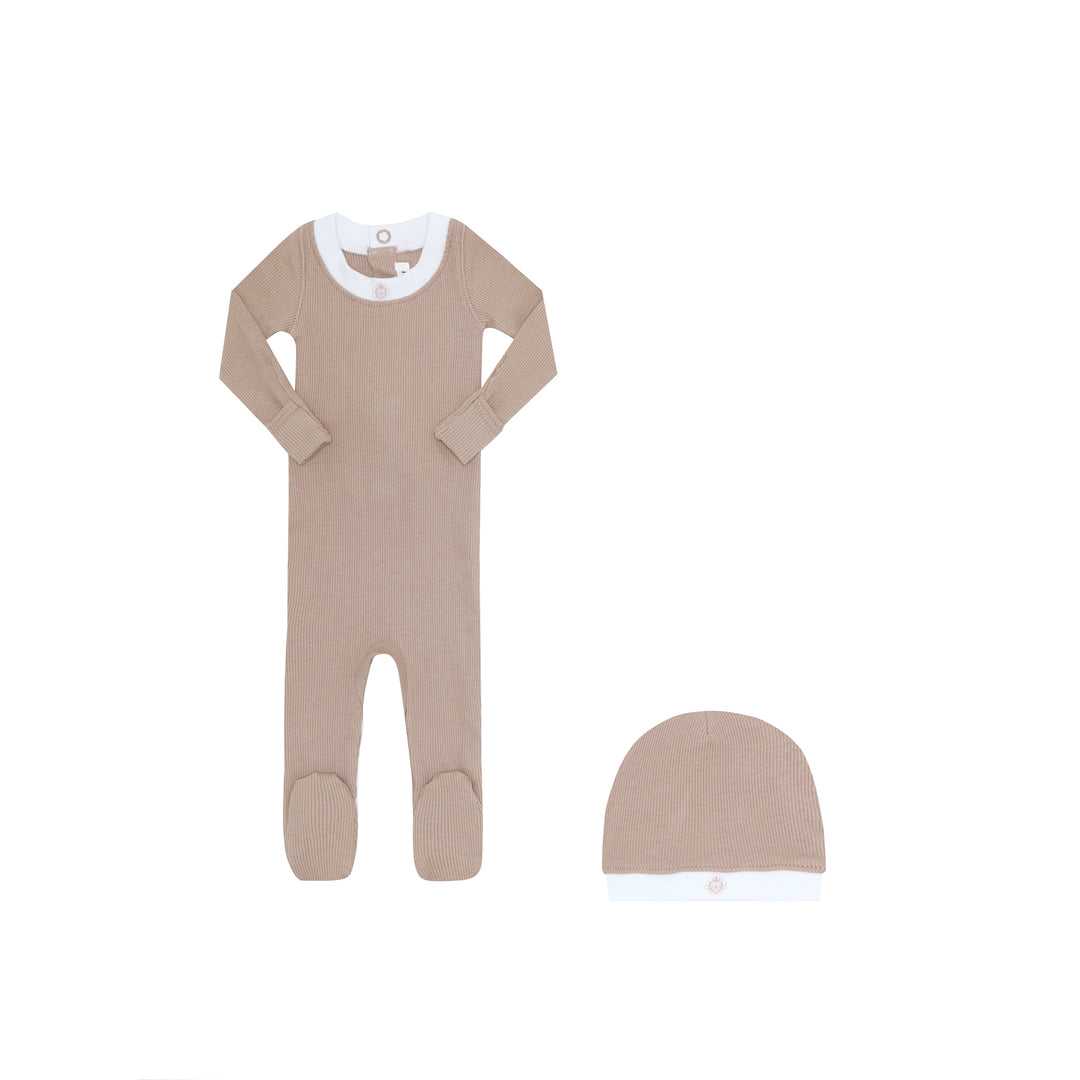 Cozy Ribbed Stretchy and Beanie Set