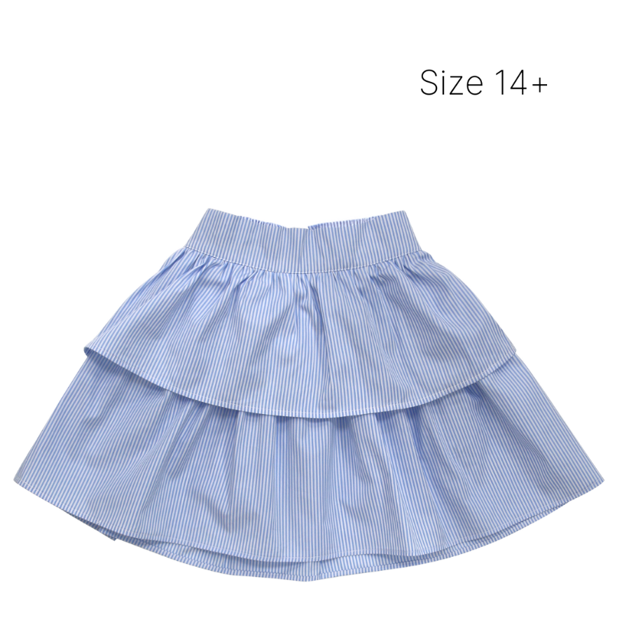 Kids Tiered Cotton Ruffle Skirt