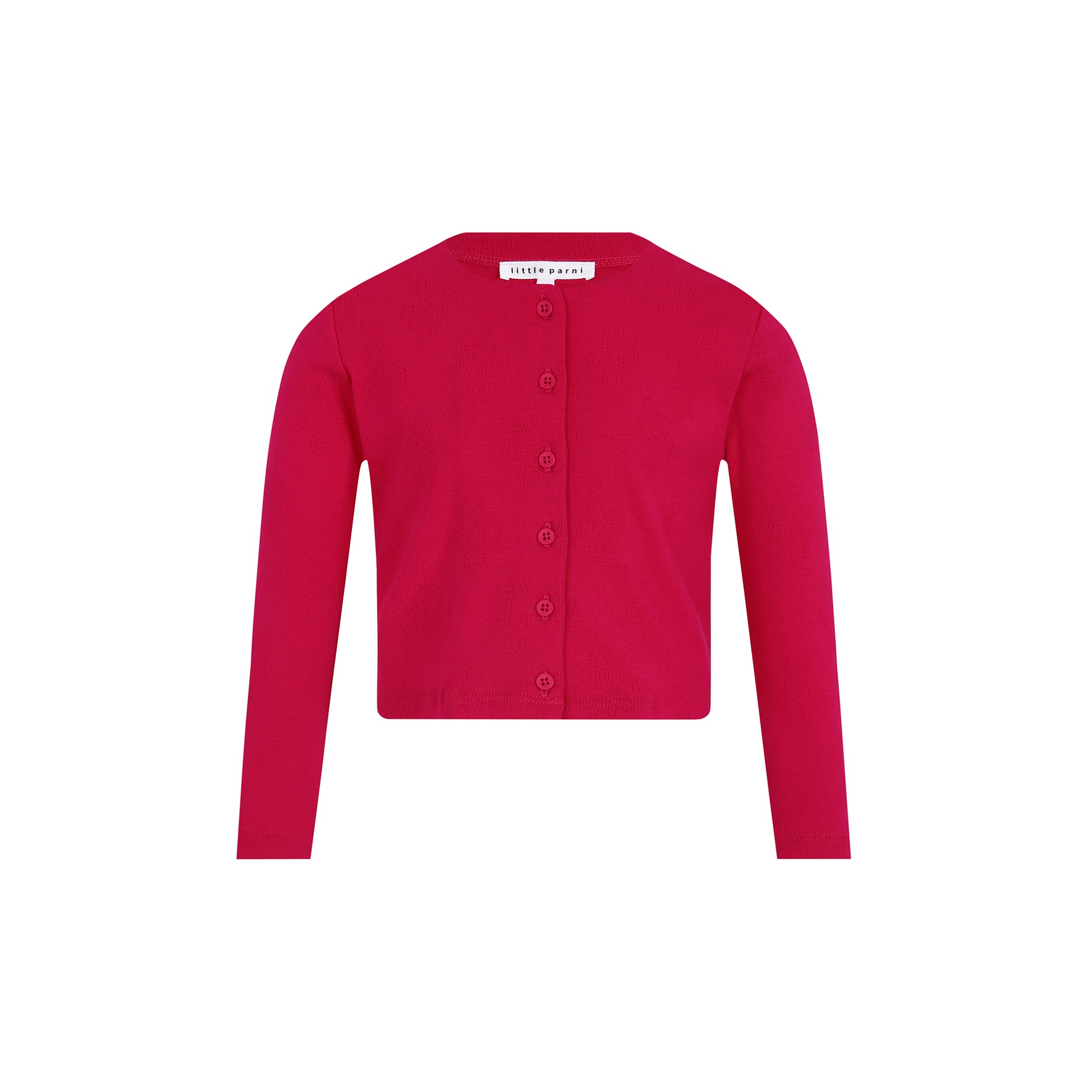 LP Monogram Pointelle Baby Cardigan