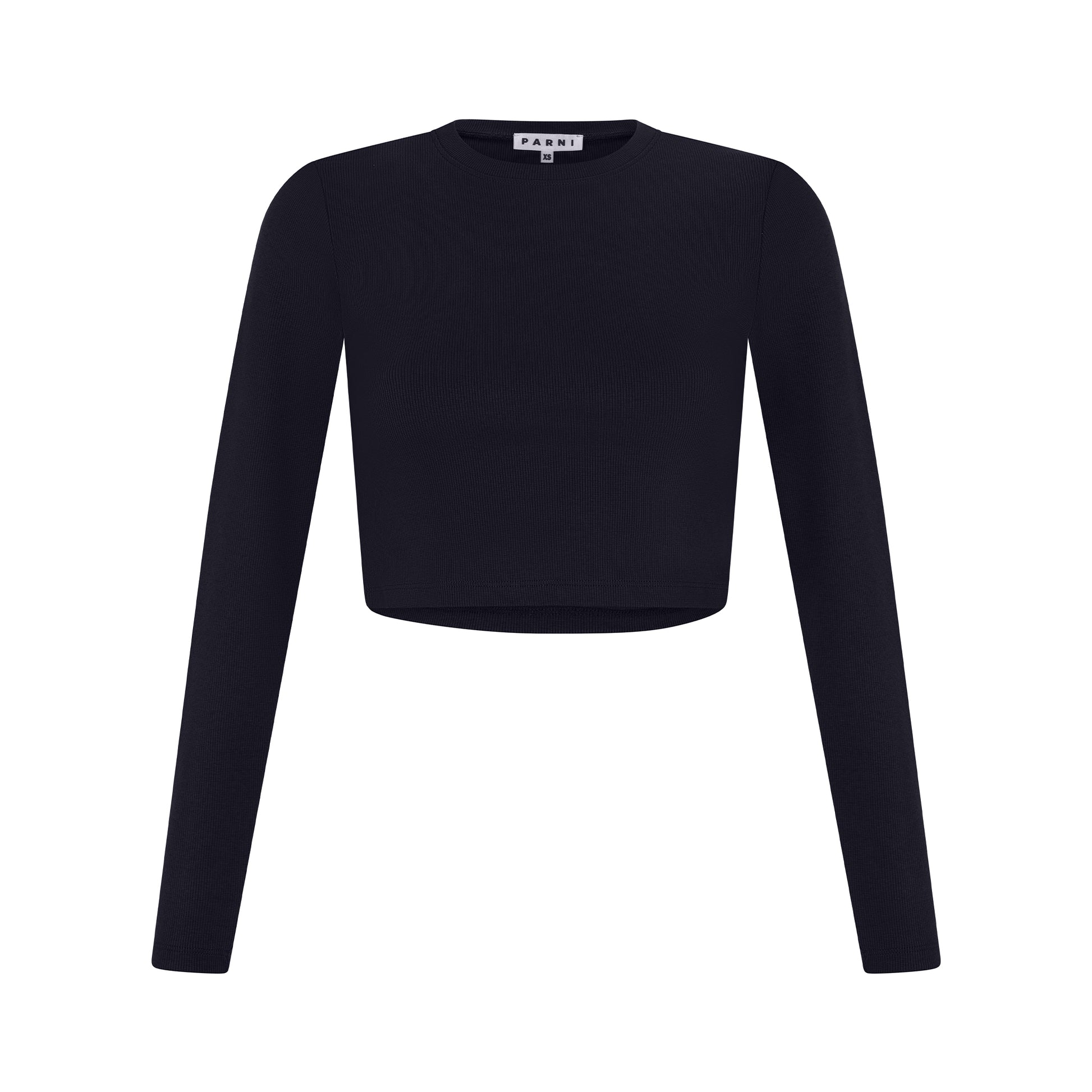 Spring Ribbed Long Sleeve Crop Top