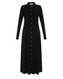 Black dress with long sleeves on a white background