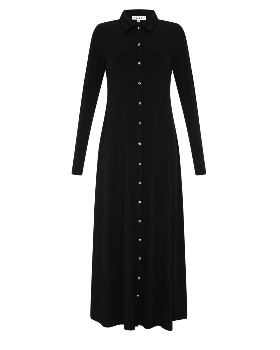 long black button dress Remember That Time Black Long Sleeve Shirt Dress main image 0