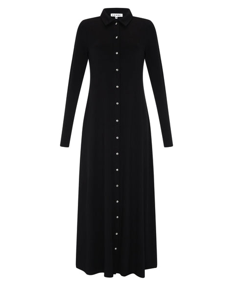The Signature Maxi embellished with Swarovski Crystal Buttons BLK / XS