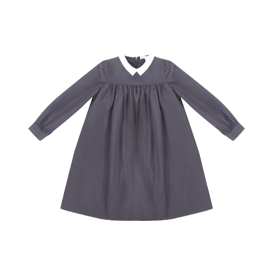 Girls Taffeta Collared Dress