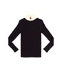 Classic Mock Turtleneck with Logo - Plum with ivory.