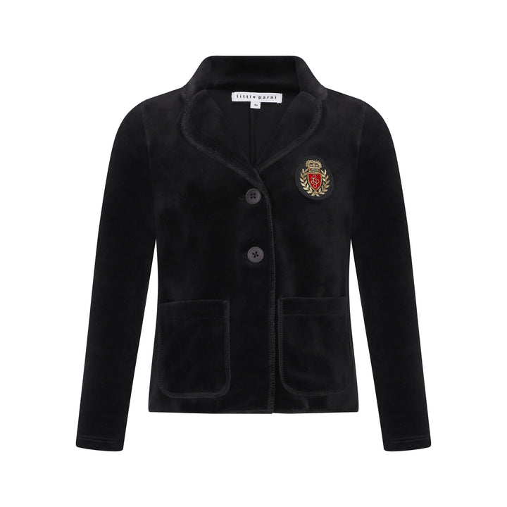 Kids Velour Logo Blazer