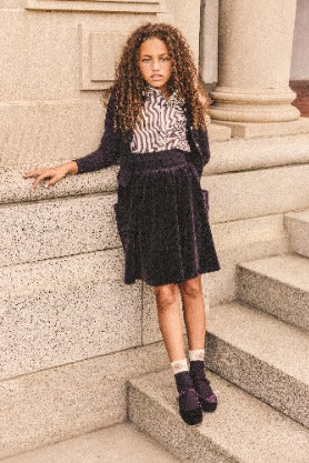 High Waisted Velour Skirt