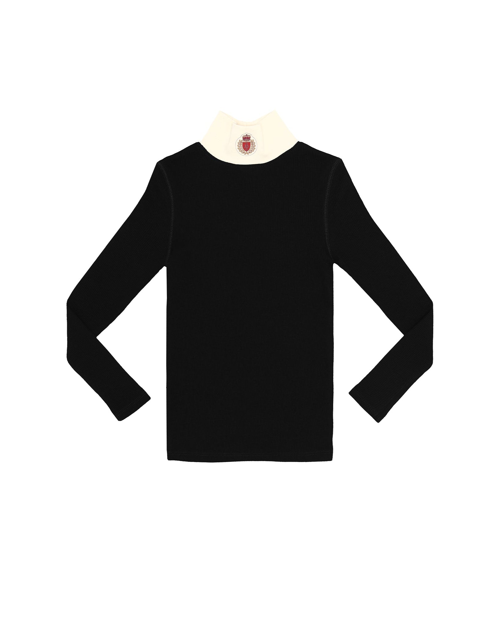 Black turtleneck on a white background.