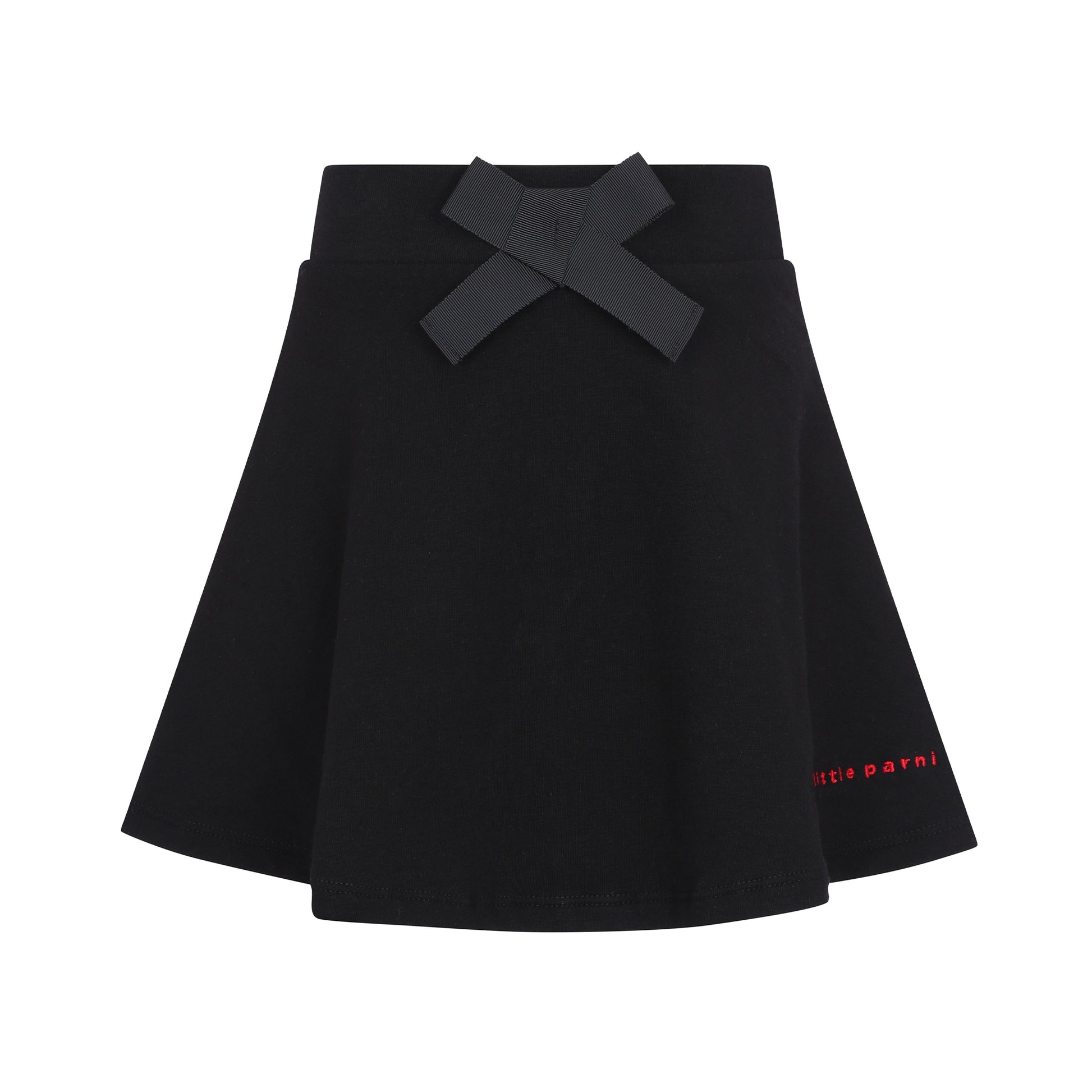 Girl's A-line French Terry Skirt - Black