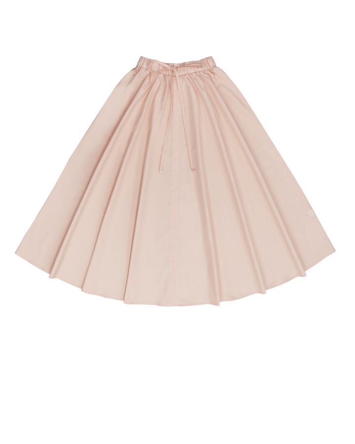Relaxed Cotton Drawstring Skirt Blush.