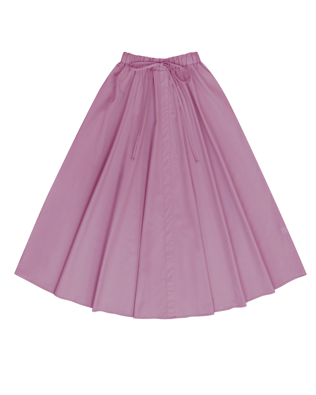 Deep Rose Relaxed Cotton Drawstring Skirt.