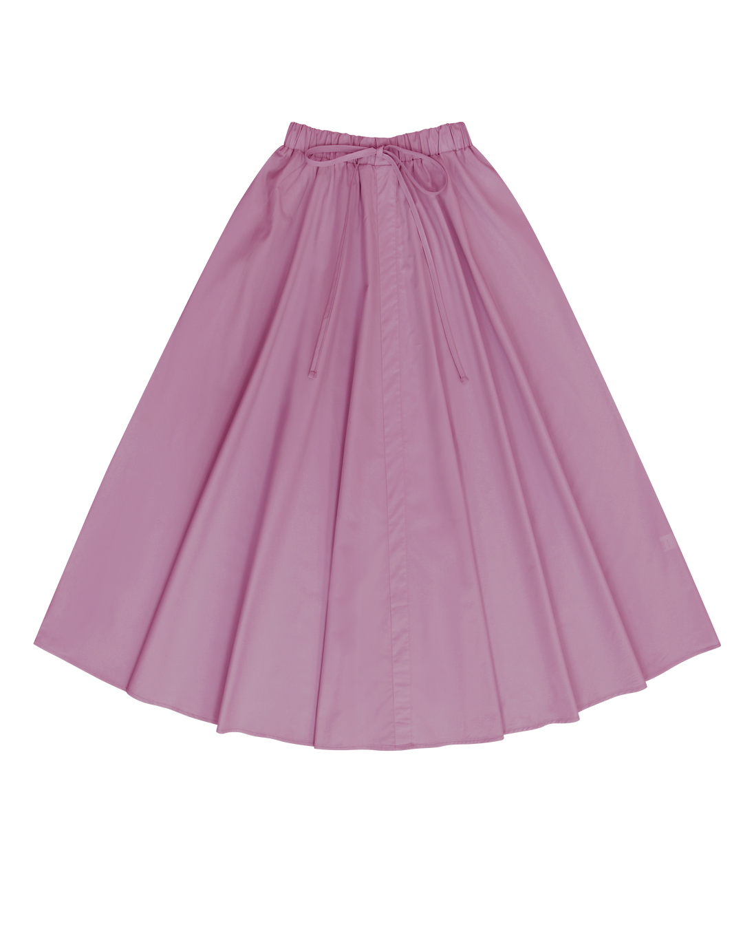 Pink Relaxed Cotton Drawstring Skirt.
