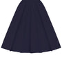 Cinched Poplin Skirt Navy.