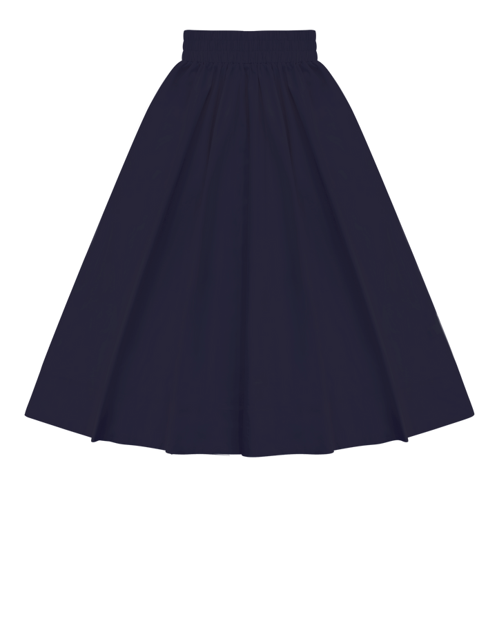 The Perfect Twill Drawstring Skirt Navy.