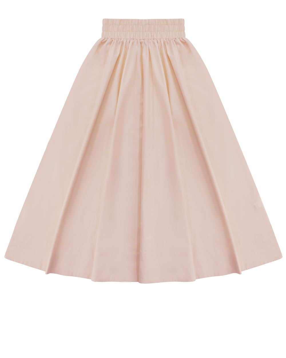 Blush Cinched Poplin Skirt.