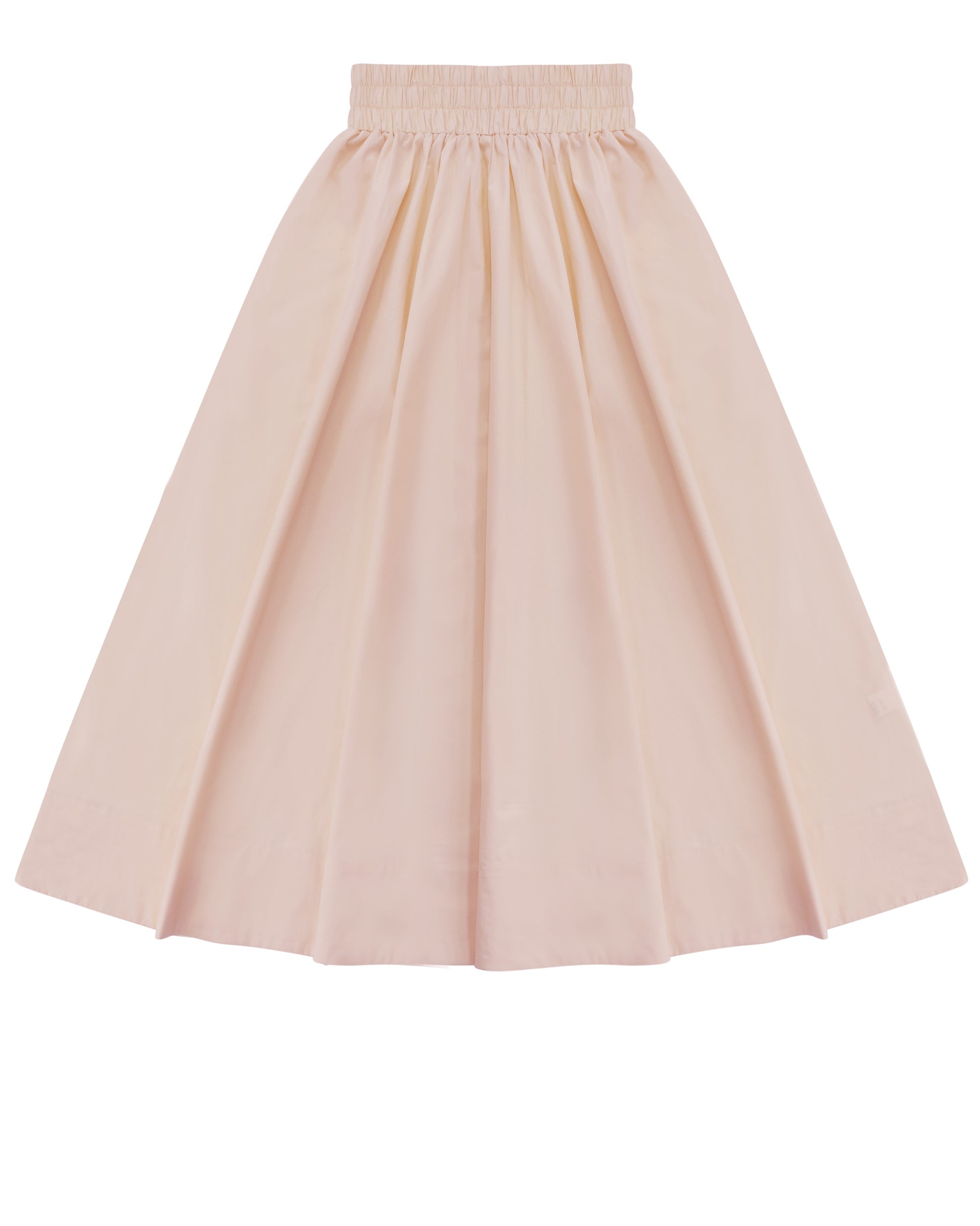 Blush Cinched Poplin Skirt.
