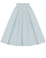 Cinched Poplin Skirt Light Blue.