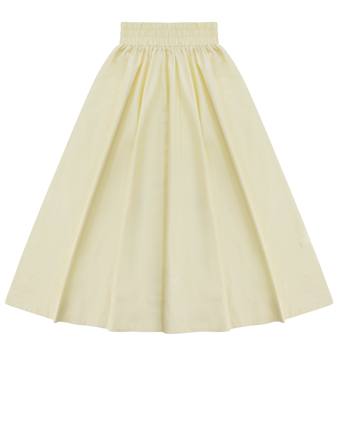 Cinched Poplin Skirt in yellow.