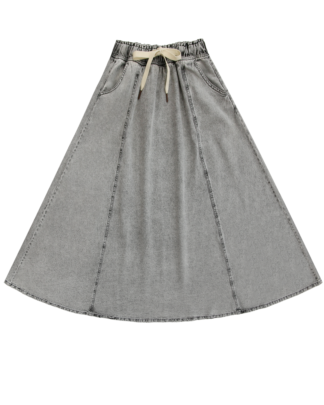 The Perfect Denim Drawstring Skirt