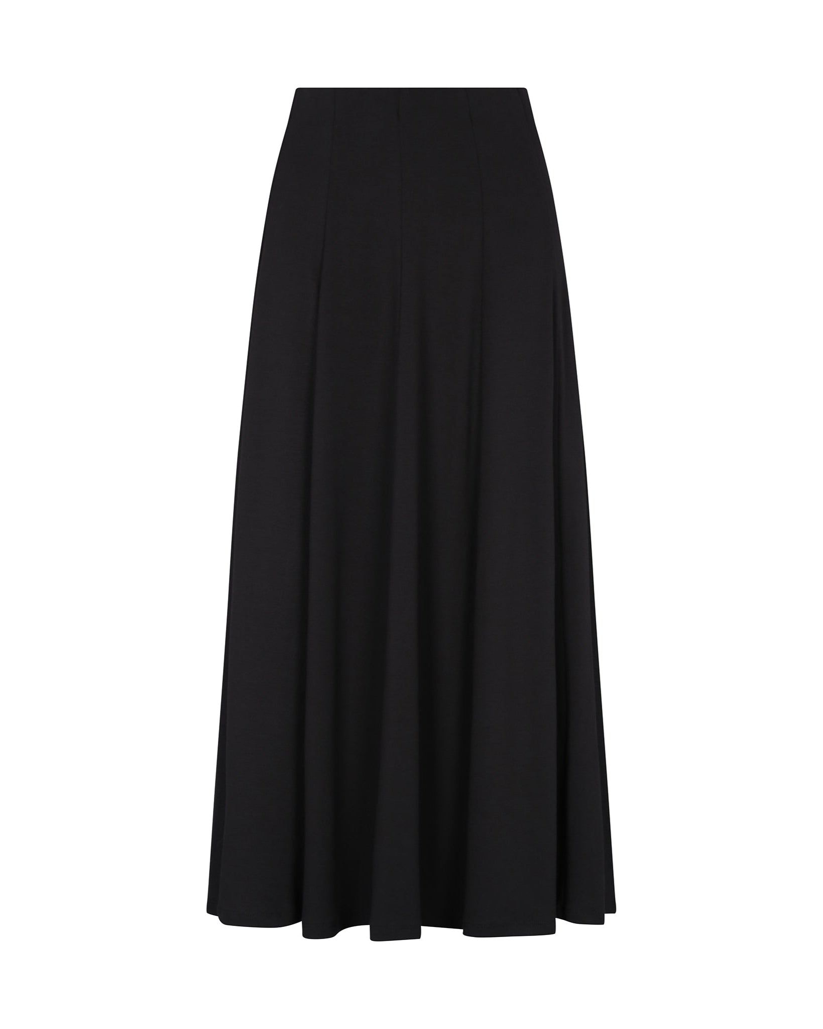 Black High Waisted Panel Skirt.