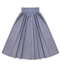 Striped Cinched Poplin skirt Blue.