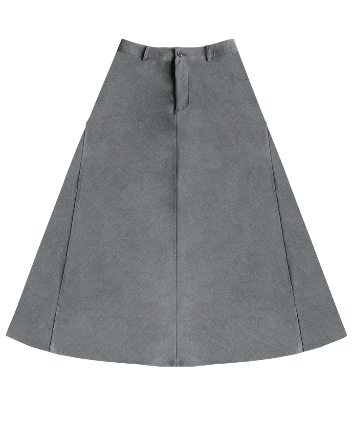 Grey skirt on a white background.