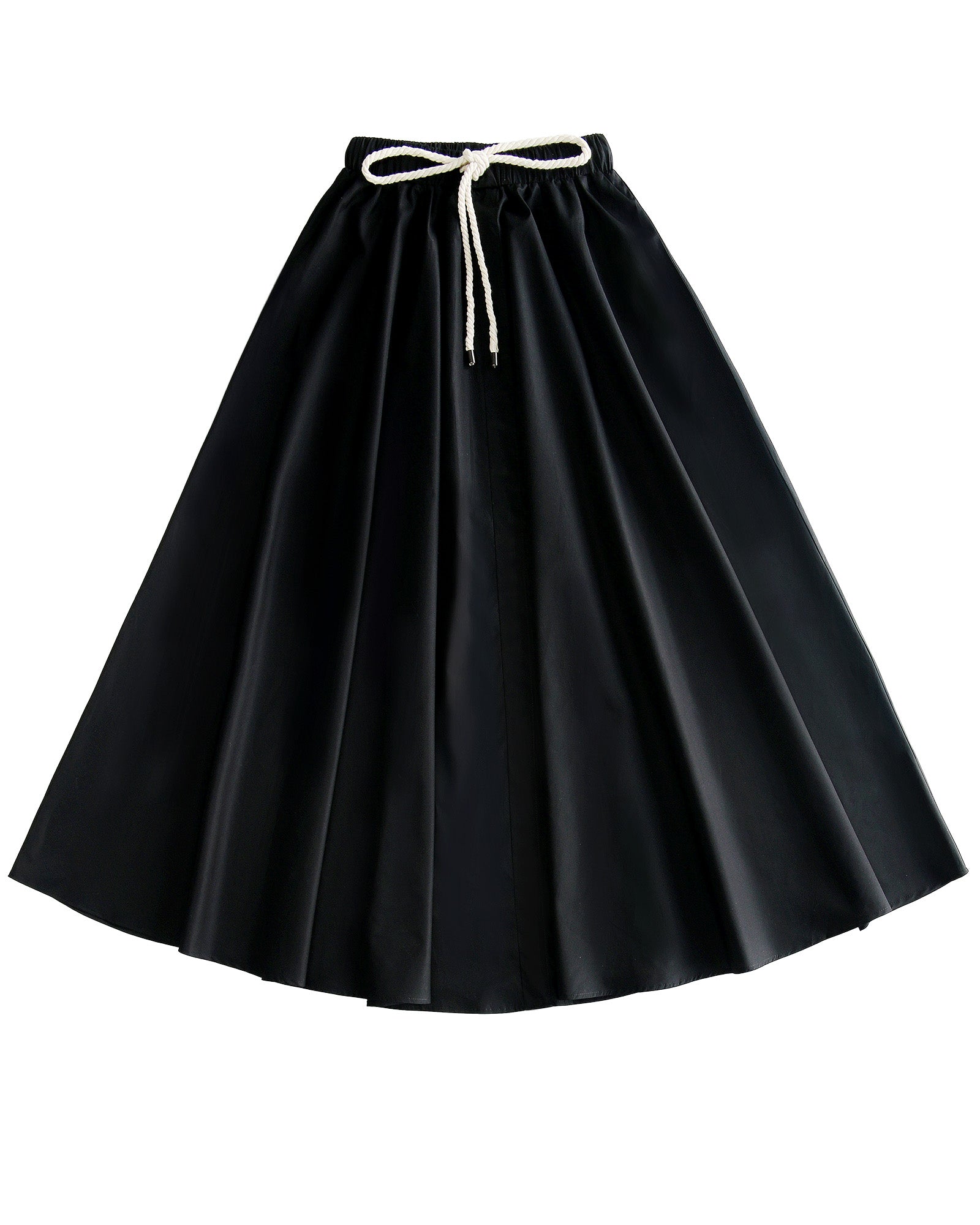 The Poplin Cable Drawstring Skirt – Parni