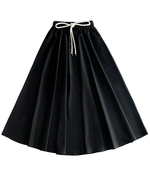 The Poplin Cable Drawstring Skirt – Parni