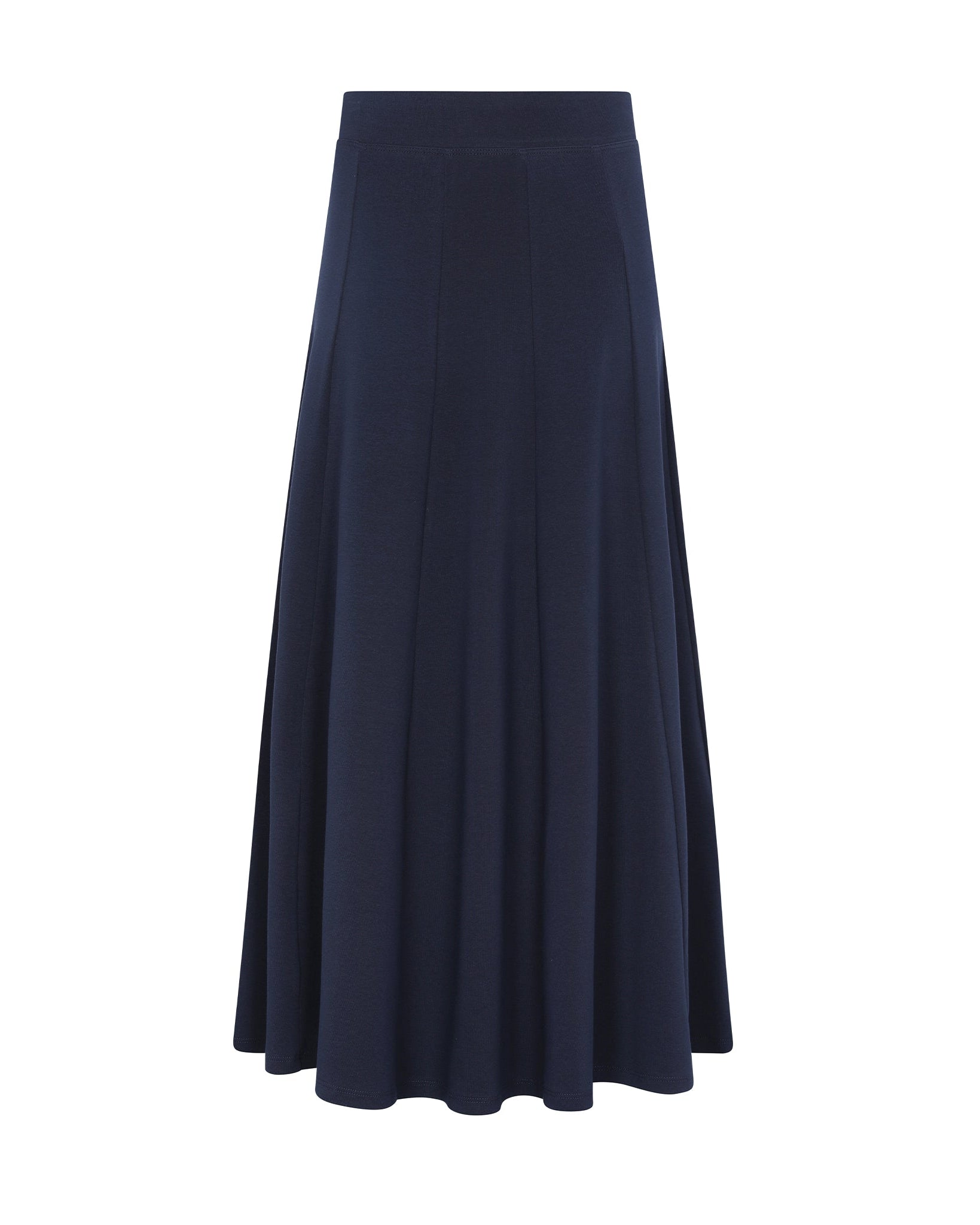 Navy blue skirt on a white background