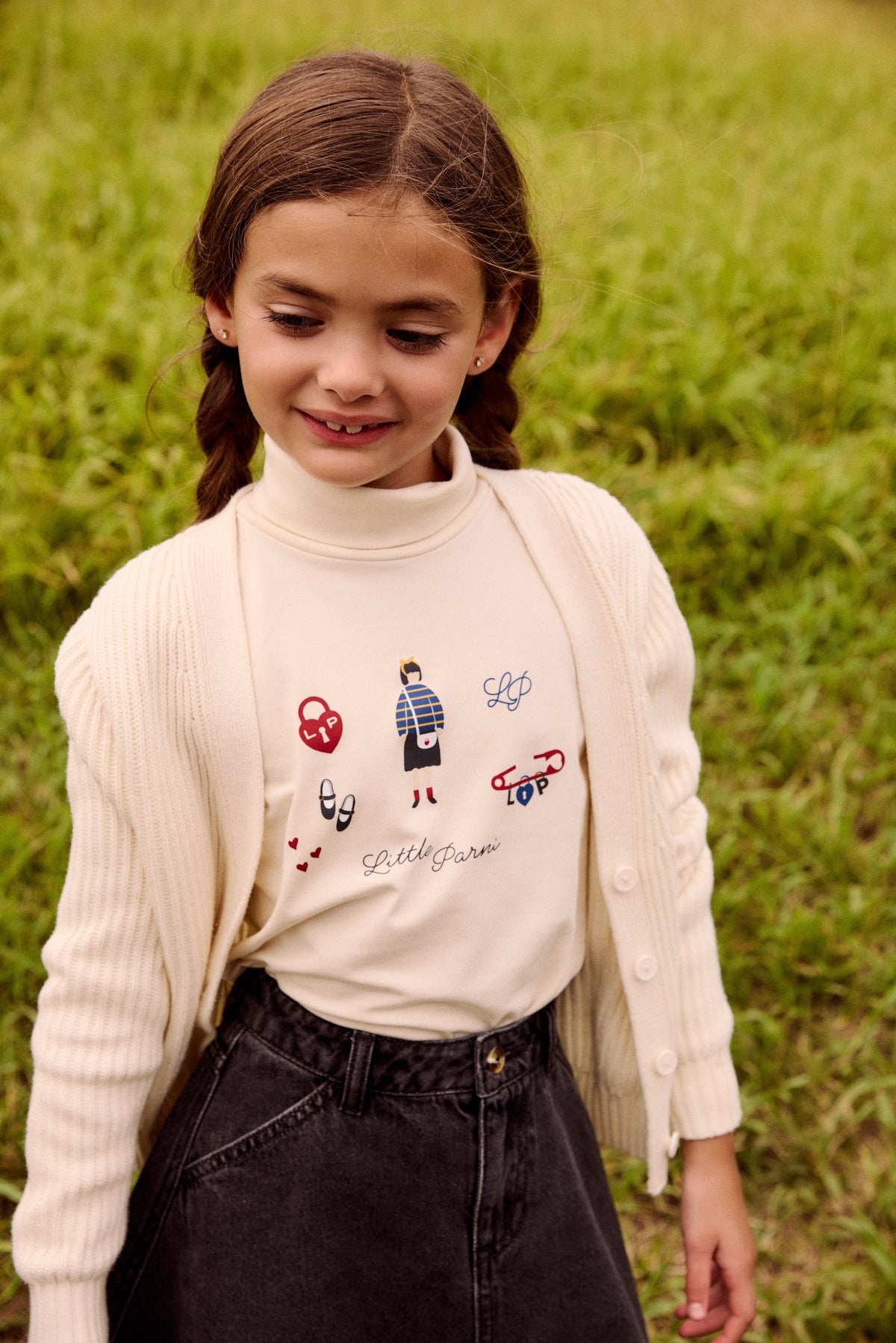 Printed  Turtleneck