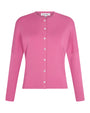 Rhinestone Mock Cardigan Dolman deep rose.